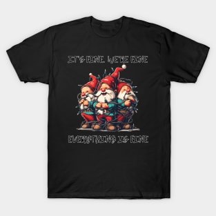 Funny tangled christmas gnomes its fine T-Shirt